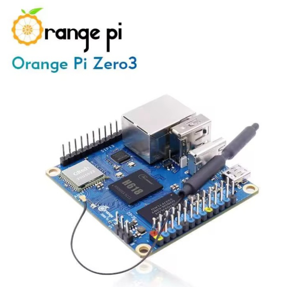 Orange Pi Zero 3 2GB H618 з Wi‑Fi та Bluetooth 5.0