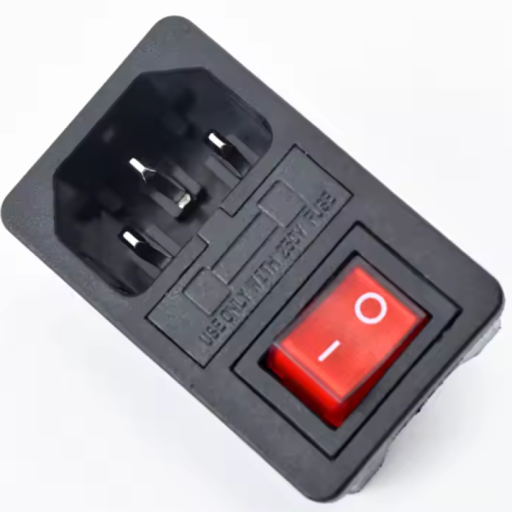 Роз'єм живлення IEC320-C14 з запобіжником і вимикачем